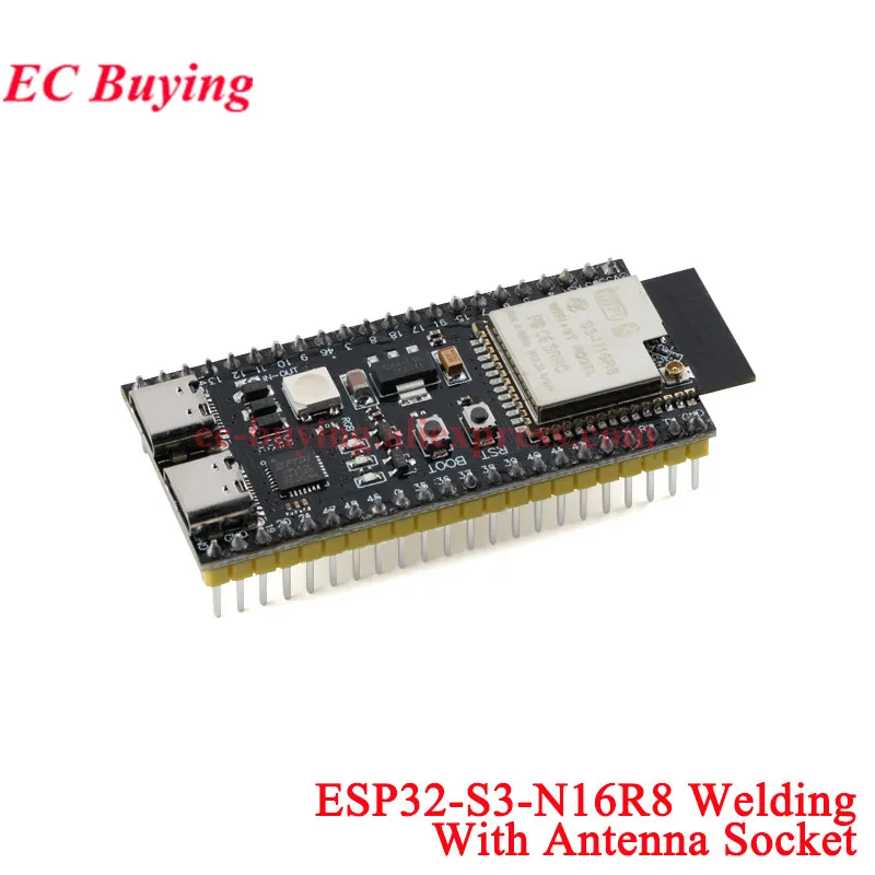 ตัวเลือกสินค้า บอร์ดพัฒนา ESP32-S3 โมดูล Wi-Fi 2.4G และ Bluetooth เสริม Type-C