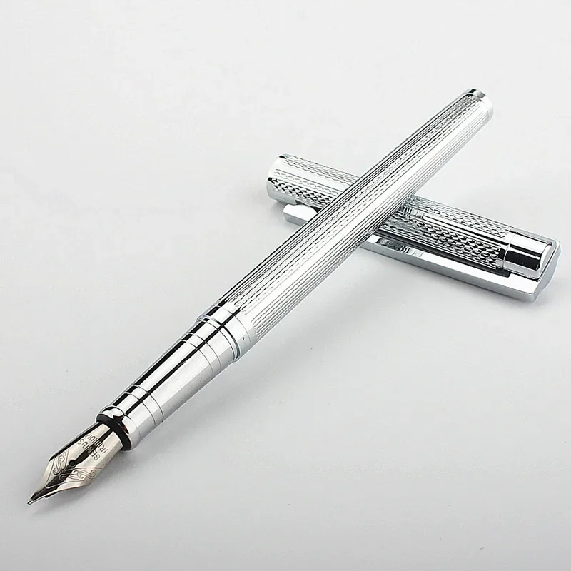 JINHAO 126 Platinum Fountain Pen All Steel Fine Nib