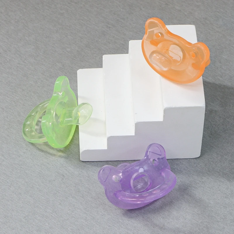 Baby silicone pacifier Baby super soft sleep imitation breast milk liquid silicone teether anti-flatulence silicone pacifier silicone teether