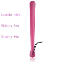48CM Length PU Leather Horse Whip Paddles, Equestrian Riding Crop Whips with Wrist Strap 2