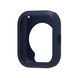 Dual - Function Silicone Sport Strap with Protective Case - Soft Replacement Band (Navy blue)
