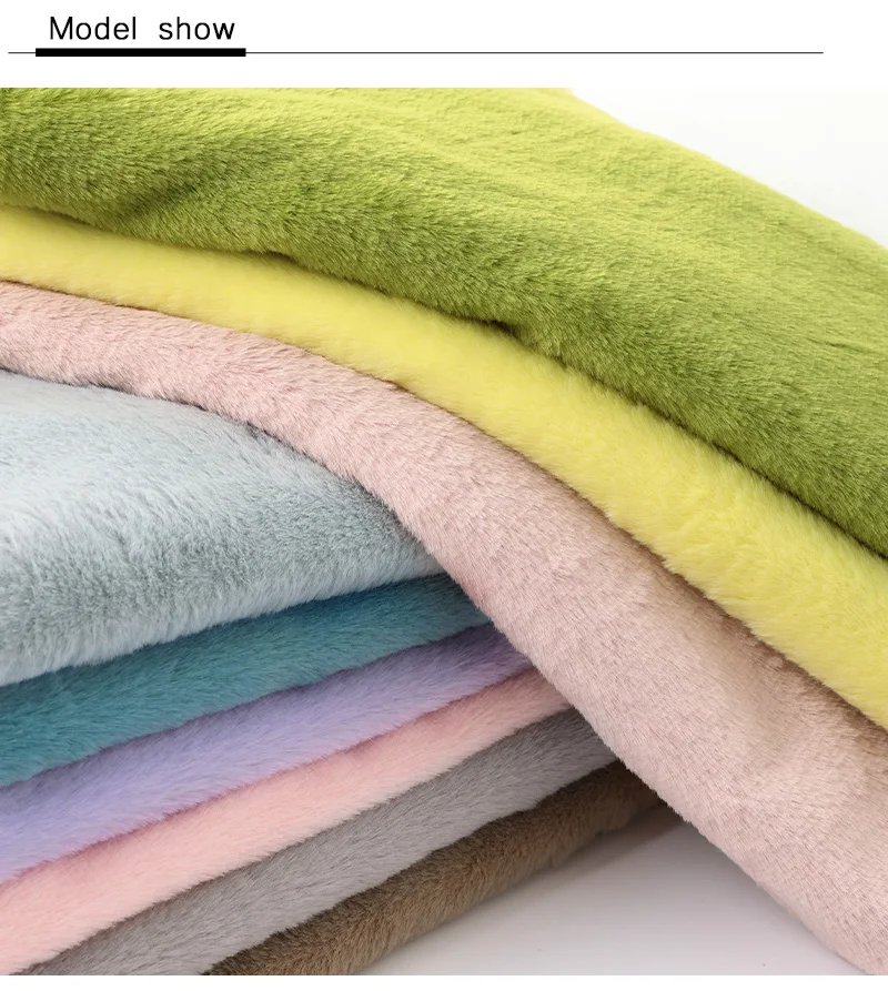 8 mm Imitations-Kaninchenfellstoff, weicher Kurzplüsch für warme Schals, Puppen, DIY-Plüschspielzeug, Stoffhintergrund, Display-Tuch, 50 x 50 cm/1 m – Detail 4