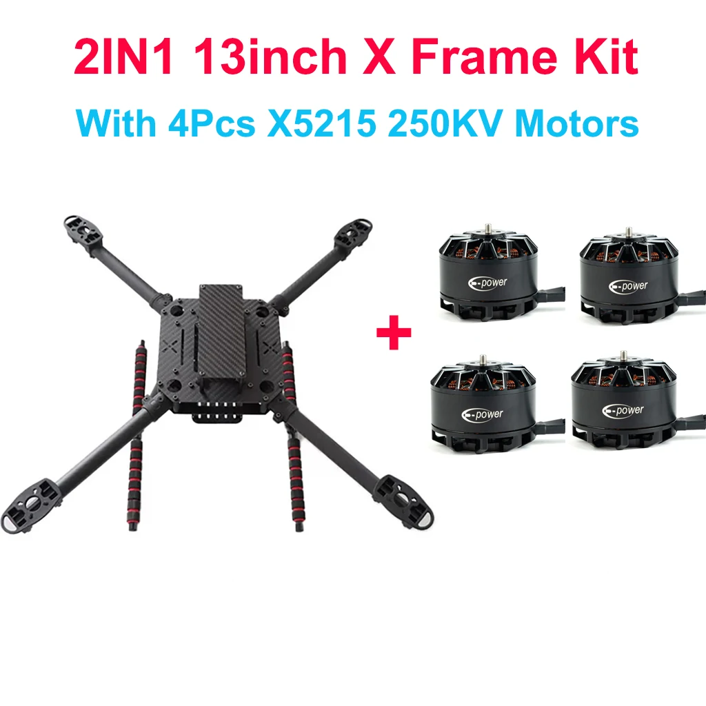 450MM 550MM Trux X-Typ Rahmenkit mit Landegestell, passend für 10X5X3 Carbon-Nylon CW CCW Propeller mit X5215 250KV 420KV Brushless Motoren