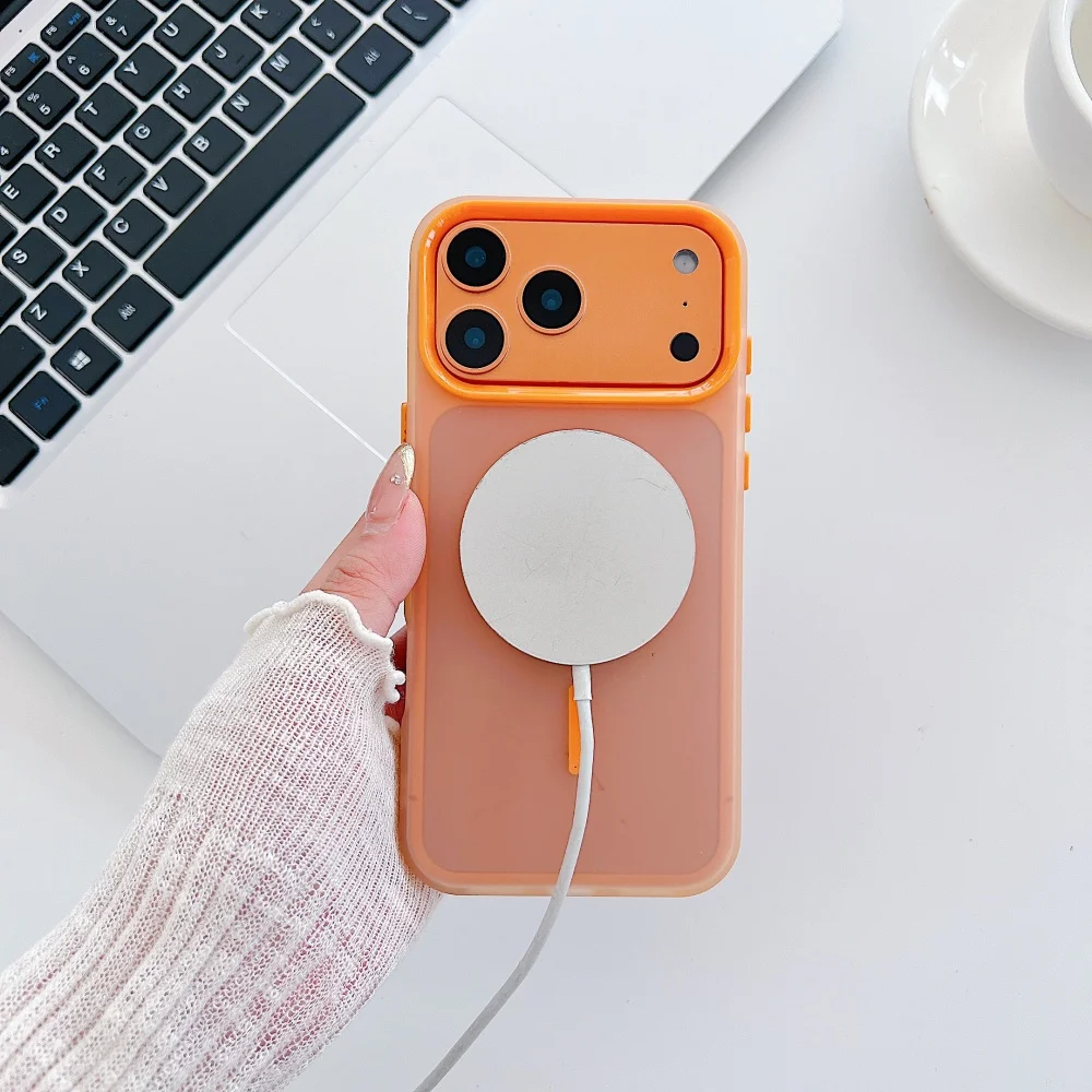 Frosted Candy Colors Magnetic Shockproof Phone Case