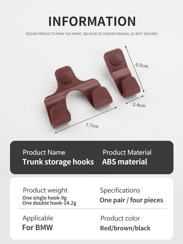 ل BMW F20 F30 F36 G20 G30 G32 F10 G01 G02 G05 X1X2X3X4X5X6 سيارة الخلفي الجذع تخزين السنانير السيارات التمهيد هوك المنظم اكسسوارات