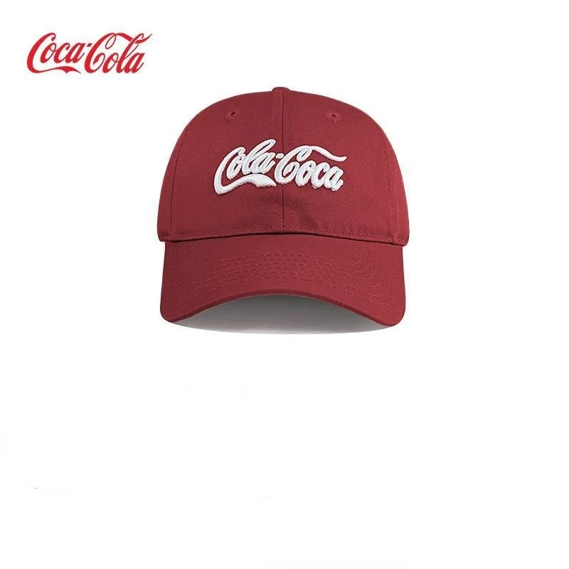 

Coca-Cola Spring and Autumn New Pure Color Embroidered Caps Simple Casual All-match Baseball Cap