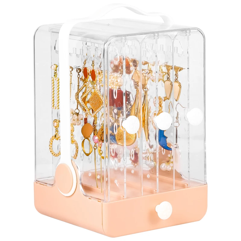 Transparent Jewelry Box Plastic Drawer Ring Necklace Bracelet Jewelry Boxes Organizer Earrings Display Stand Accessories Storage