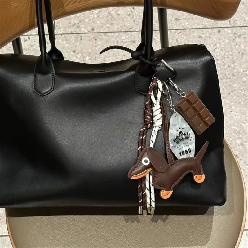 2025 Original Fashion Matching Color Climbing Rope Bag Charm Cartoon Dachshund Doll Pendant Key Pendant Bag Pendant Party Gifts