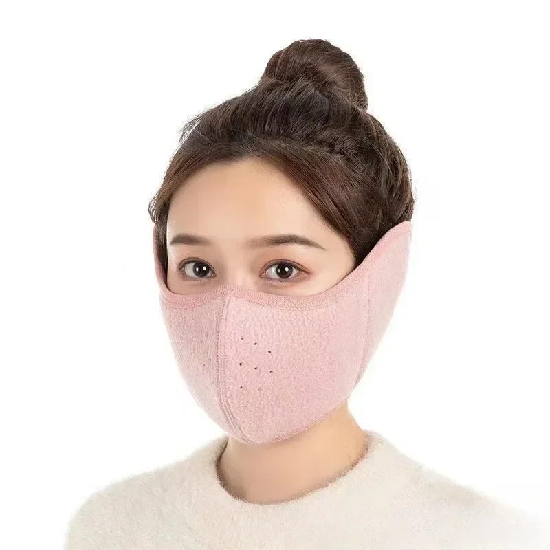 Warm Earmuffs Fur Earmuffs Winter Earmuffs Unisex Breathable Holes Mask Cold-Proof Thermal Mask Two-In-One Wrap Band Ear Warmer Outdoor Riding Ear Muff