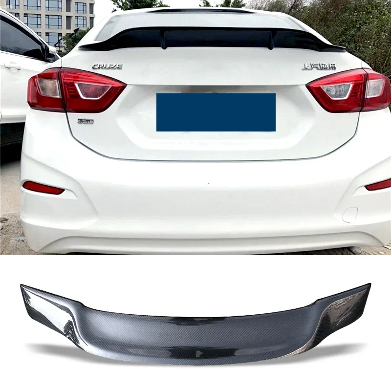 

Car Trunk Spoiler Carbon Fiber Auto Rear Trunk Wing R For Chevrolet Cruze 2016 - 2018 Style Refit Accessories Spoiler
