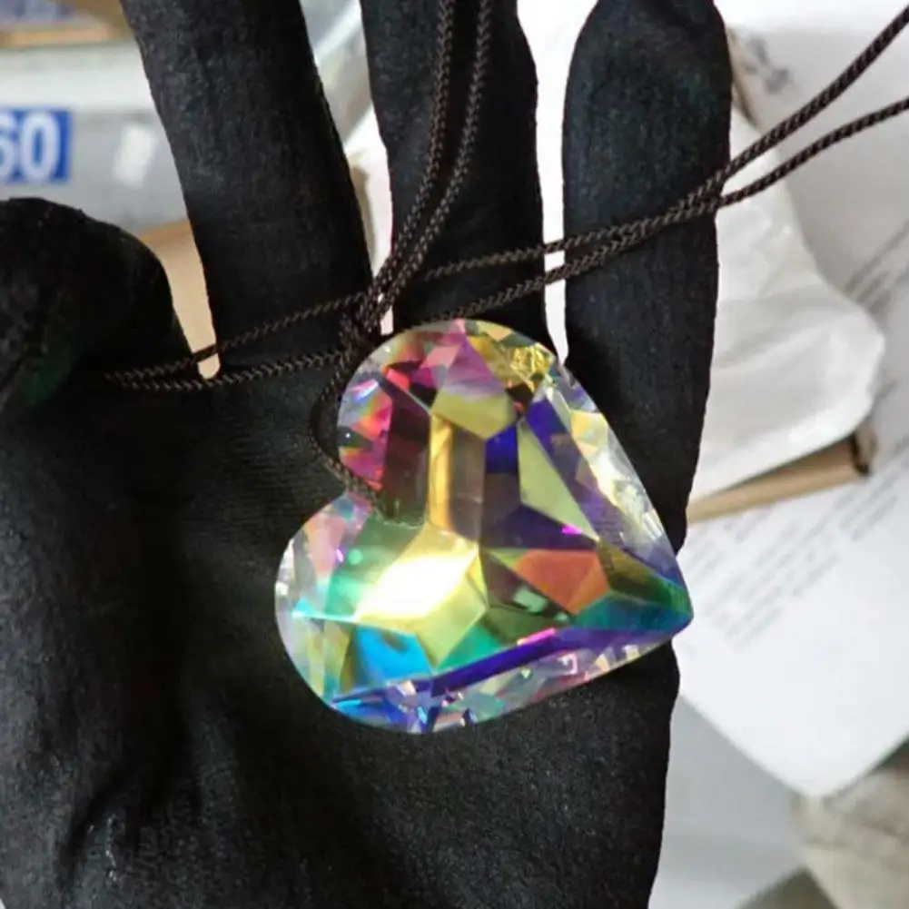 Sun Catcher Hanging Decor Faux Crystal Heart Shape Hanging Pendant for Home sun catcher crystal pendant sun catchers window ornament
