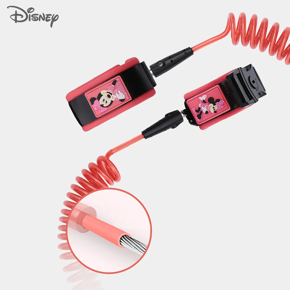 Disney Brand Baby Anti-lost Bracelet With Lock Anti-missing Harness Strap Rope Lock-proof Belt 1.8m For Kids Toddlers Children baby harness baby loss prevention bracelet safety wristbands bracelets