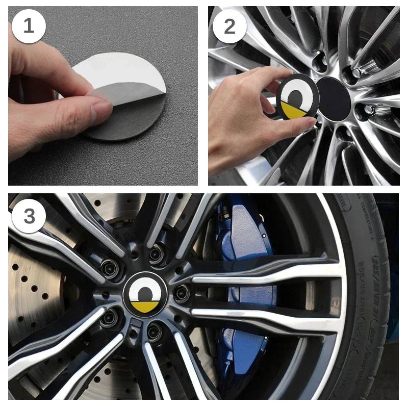Wheel Emblem Center Cap Decor Sticker Auto Hub Covers Decal 56mm 60mm 4Pc W204 W213 W211 W176 W177 Smart 451