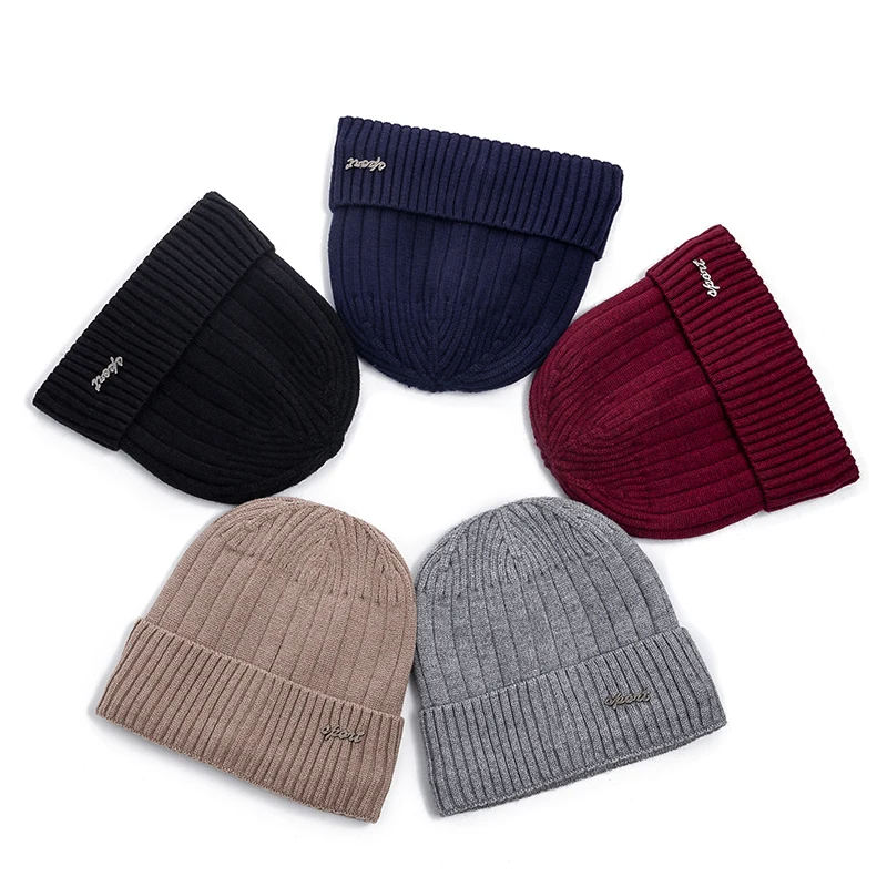 Unisex Winter Hat Plush Fleece Warm Cap Straight Design Soft Beanie Hat For Men Women Outdoor Thicken Ski Sports Knitted Hat