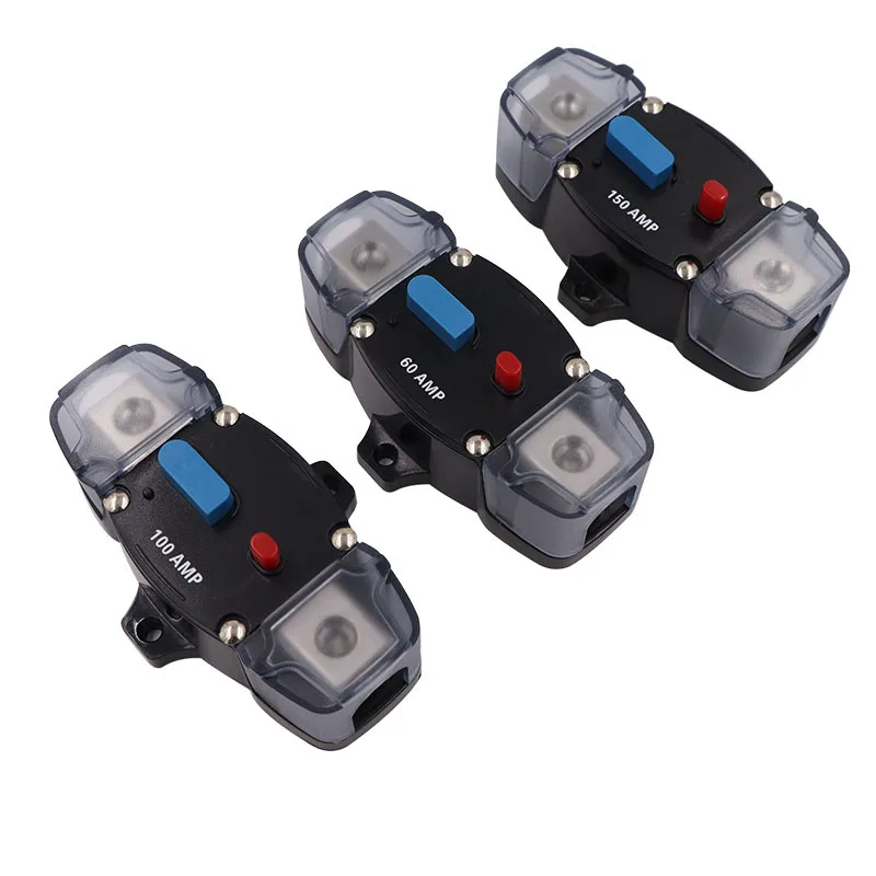 DC 12V-48V Resettable Car Audio Circuit Breaker Fuse Truck Boat Power Protector 30A 40A 50A 60A 80A 100A 150A 200A 250A 300A circuit breaker resettable fuse