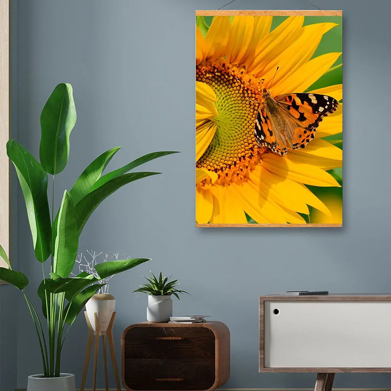 

Магнитная подвесная картина Подсолнухи, настенное украшение, подходит для всех комнат, защита от выцветания, водный пейзаж, красочная картина