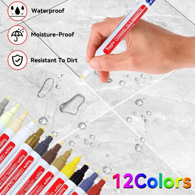 Grout Pen Pack Tile Grout Paint Pen Tile Touch Up Repair Marker Waterproof  Marker Wall Seam Floor Tile Seam Repair Tools - AliExpress