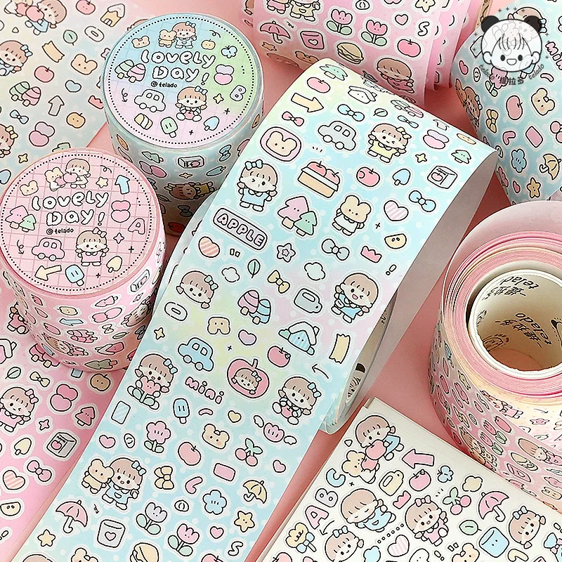 500CM/roll lovely day Tape Cartoon Stationery Stickers Kawaii Decoration Adhesive Tape Korean School Supplies Diary