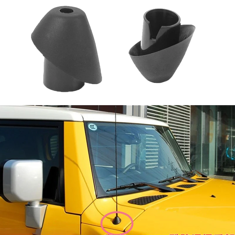 

1pc Black Plastic Car Roof Antenna Base Roof Antenna Bezel Rubber Base For FJ Cruiser 2007-2019 Car Accessories