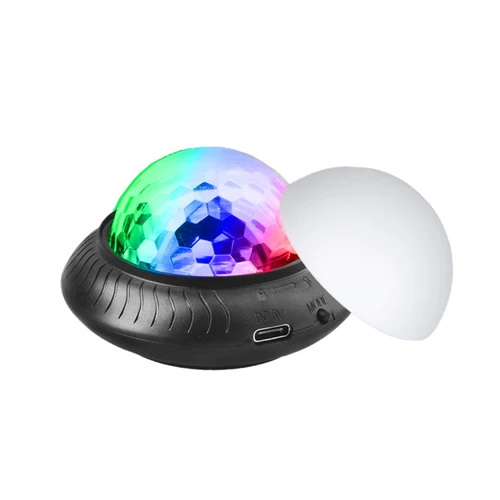 ALIEN 휴대용 충전식 RGB 미니 디스코볼 알리언 나이트 라이트 2IN1 효과 음향 활성화 파티 웨딩 휴일 카 DJ 쇼 램프 2