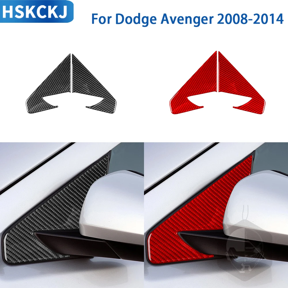

Для Dodge Avenger 2008-2014 Аксессуары углеродное волокно автомобильный внешний A-Pillar защита для зеркала заднего вида клейкая отделка панели