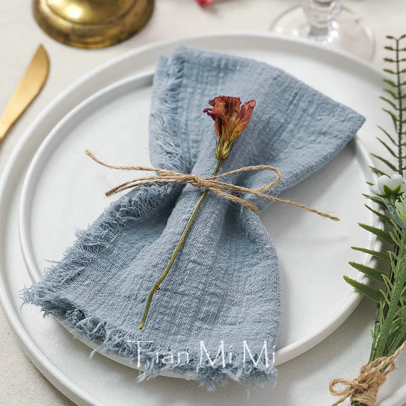 Gauze Cotton Rustic Napkins 4