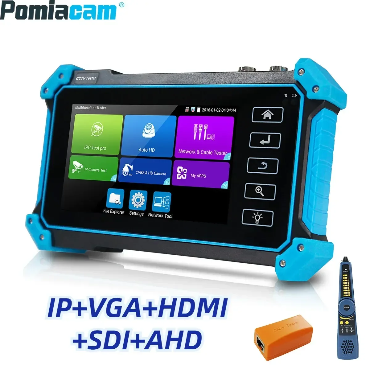 4K Ipc 5200c plus Ip Tester Cctv Camera Security Monitor Analog Poe Test CCTV Tester Hdmi Utp Rj45 Network Cable Tester pegatah ipc 5200c ipc 5100 cctv tester ip tester 4k monitor testers hdmi vga cctv for ipc poe ahd cvi tvi sdi cable testing