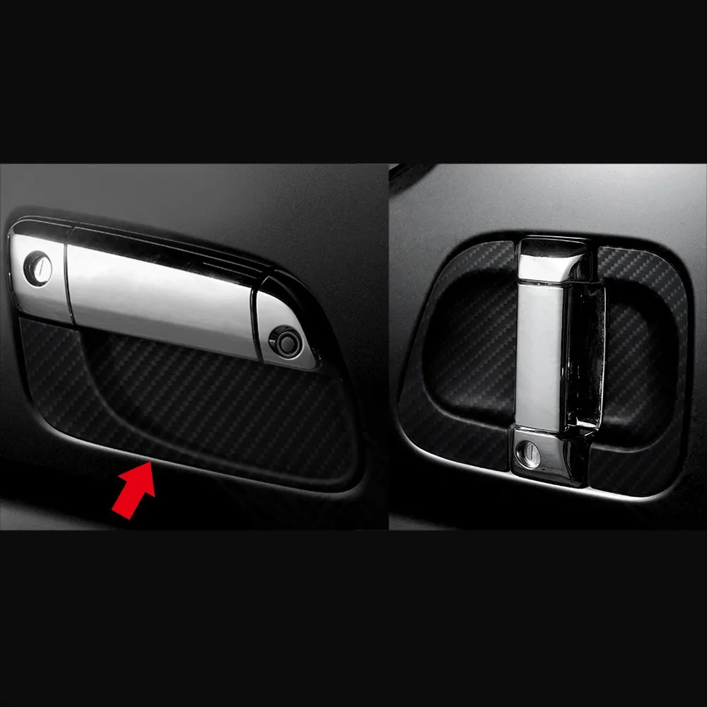 Exterior Door Handle Trim Rubber Door Handle Bowl Car Styling Cover Sticker Accessories 6PCS for TOYOTA HIACE 200