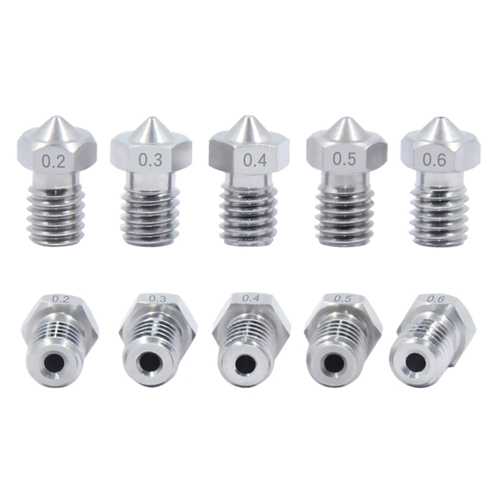 E3D V5 V6 1.75mm Stainless Steel Nozzle Extruder Printing Head For 3D Printer Extruder Kit 0.2/0.3/0.4/0.5/0.6/0.8/1.0MM Sizes