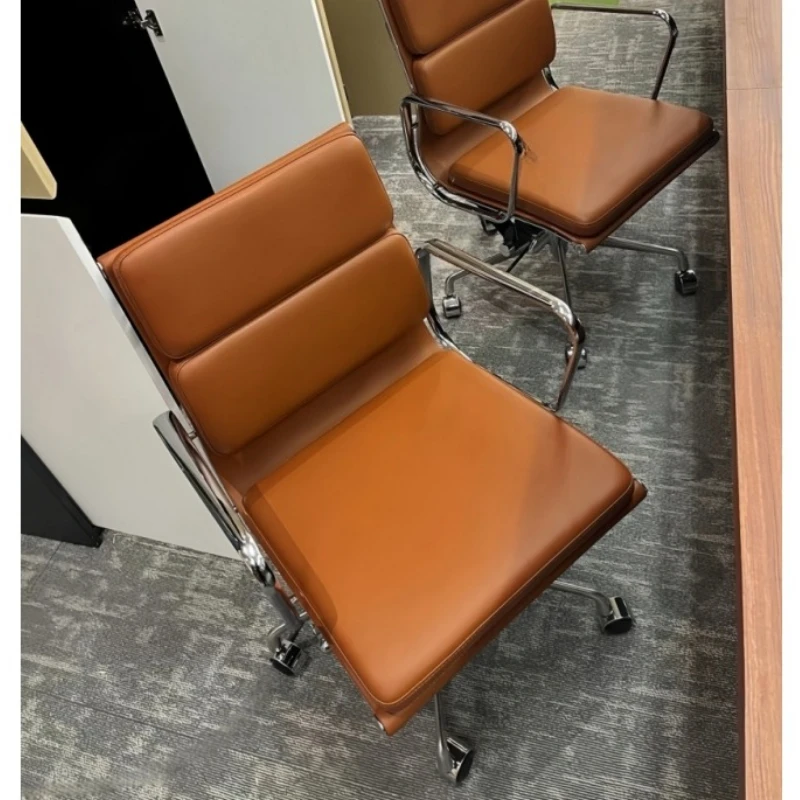 Office Chair Adjustable Computer Chair Ergonomic Leather Seat Home Comfortable Long Sitting Meeting Hotel Study Chair Design