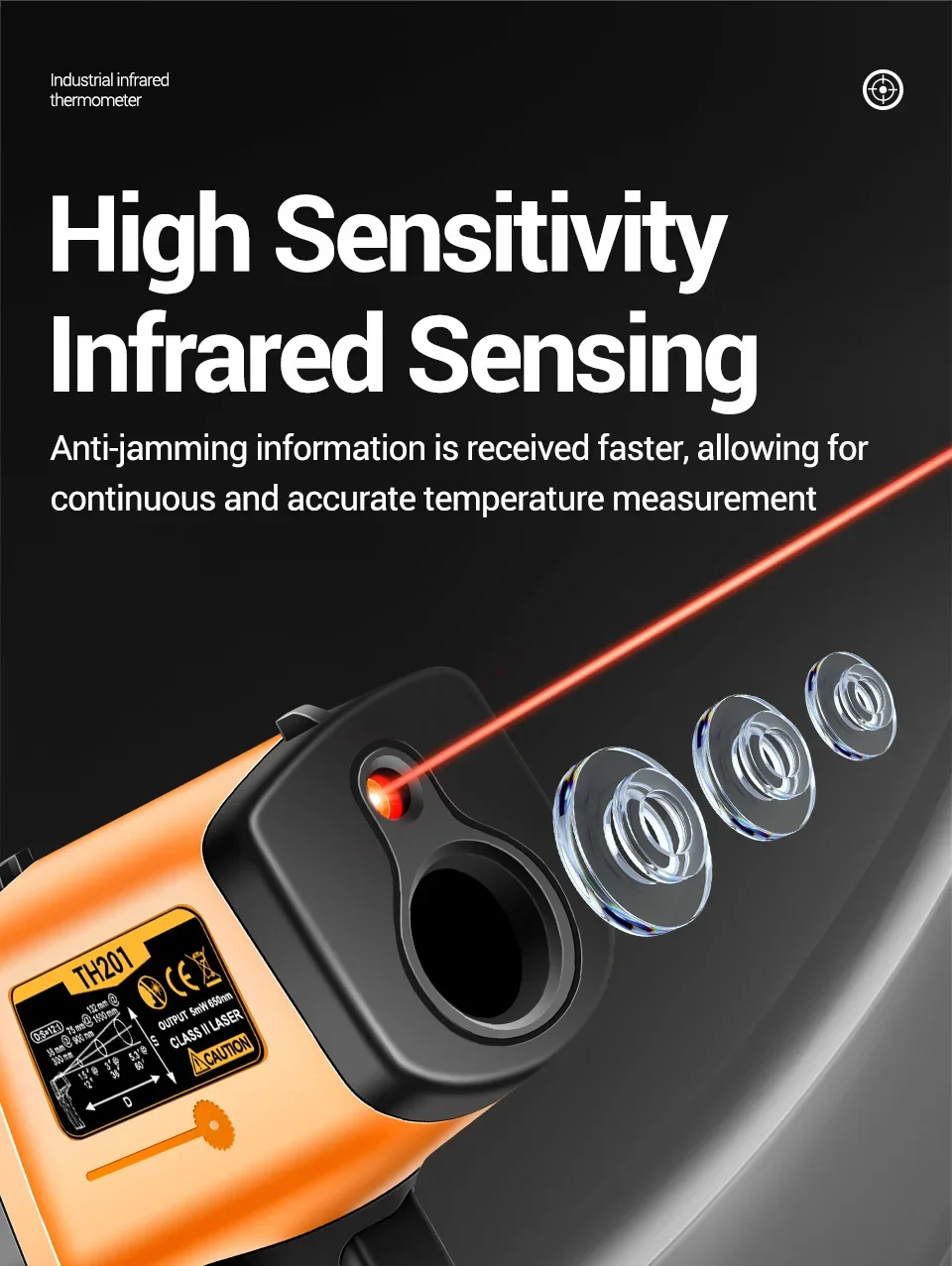 ANENG TH201 Infrared Thermometer Hygrometer Accurately Measure Temperature and Humidity Levels Infrared Electronic Handheld