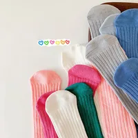 Boy Girl Kids Socks Solid Color Ribbed Knee High Baby Long Sock Soft Cotton Children Leg Warmers Newborn Toddler Breathable Sock 6