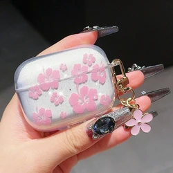 Floral Pendant Clear Earbuds Case - Airpods 3 (2)