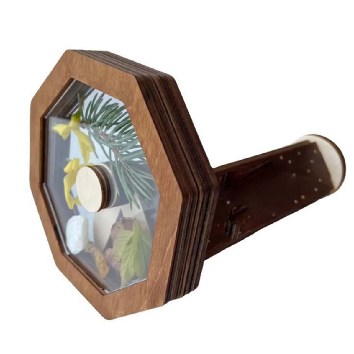 Wooden Handmade Kaleidoscope Kit Interactive Logic DIY Kaleidoscope Kit Children's Classic Toy