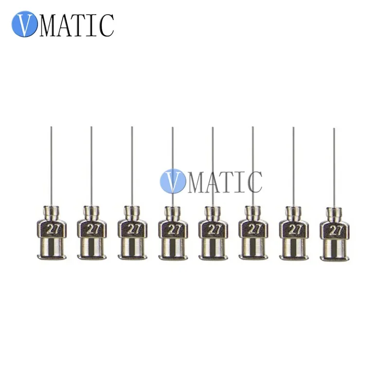 12 Pcs 1 Inch Length 27G Blunt Stainless Steel Dispensing Glue Dispenser Syringe Needle Tips