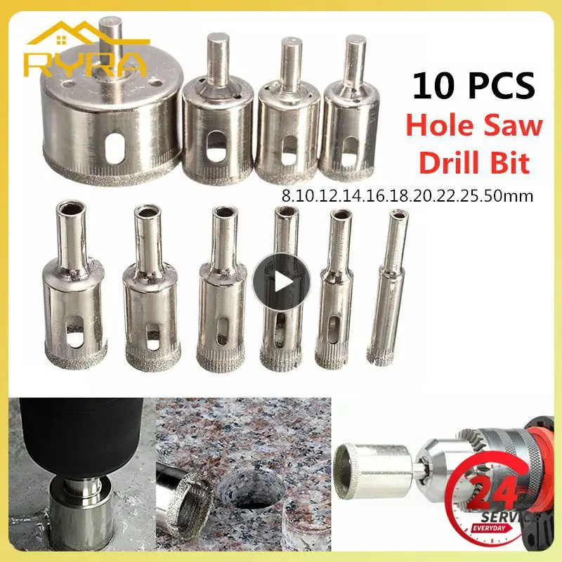 

Set 8-50mm Hole Saw Drill Bit Set Glass Ceramic Tile Marble Saw Cutting Tool