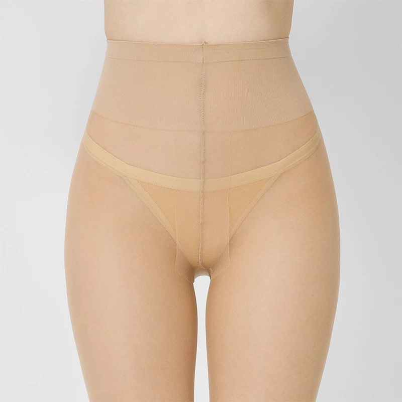 30D Frauen T Schritt Sheer Strumpfhosen Anti-Haken Dünne Strumpfhosen Hohe Taille Glatte Strümpfe Einfarbig Weiche Nylon Strumpfhosen – Detail 6