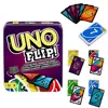Mattel Games Genuine Uno-Flip Poker Games Card Game Iron Box Family Funny Multiplayer Game Fun Poker Kids Toys Playing Cards 1