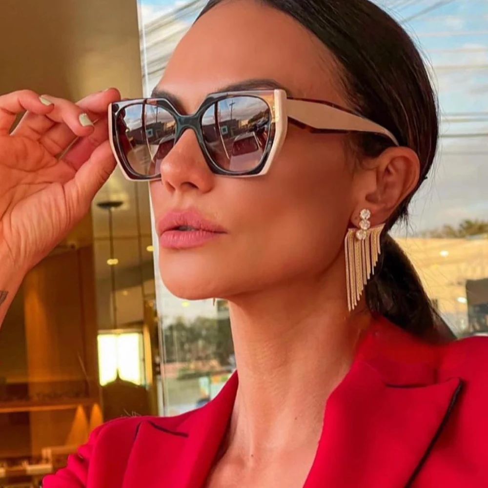 Gafas de sol Retro de gran tamaño con forma de ojo de gato para mujer,  lentes de sol cuadradas grandes UV400, gafas de sol de diseñador de marca,  gafas femeninas de sol 2024 - AliExpress, image size:1000x1000