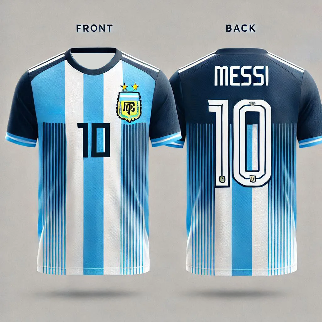 النمط الأرجنتيني الجديد رقم 10 لكرة القدم جيرسي تن...