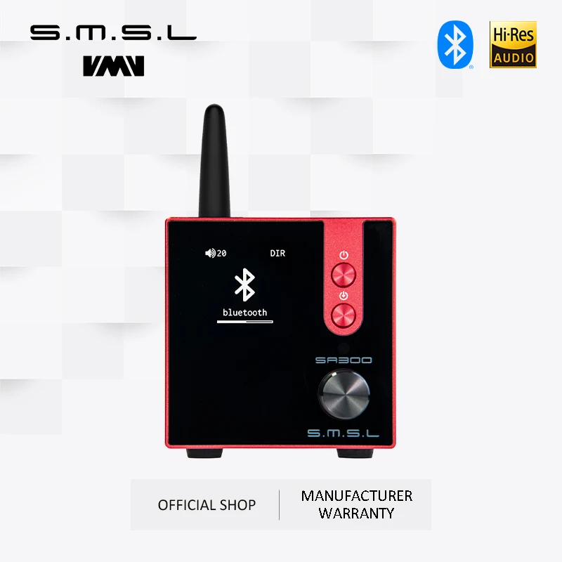 Smsl Sa300 Hifi Poweramplifier High Power Bluetooth 5.0 32bit/384khz