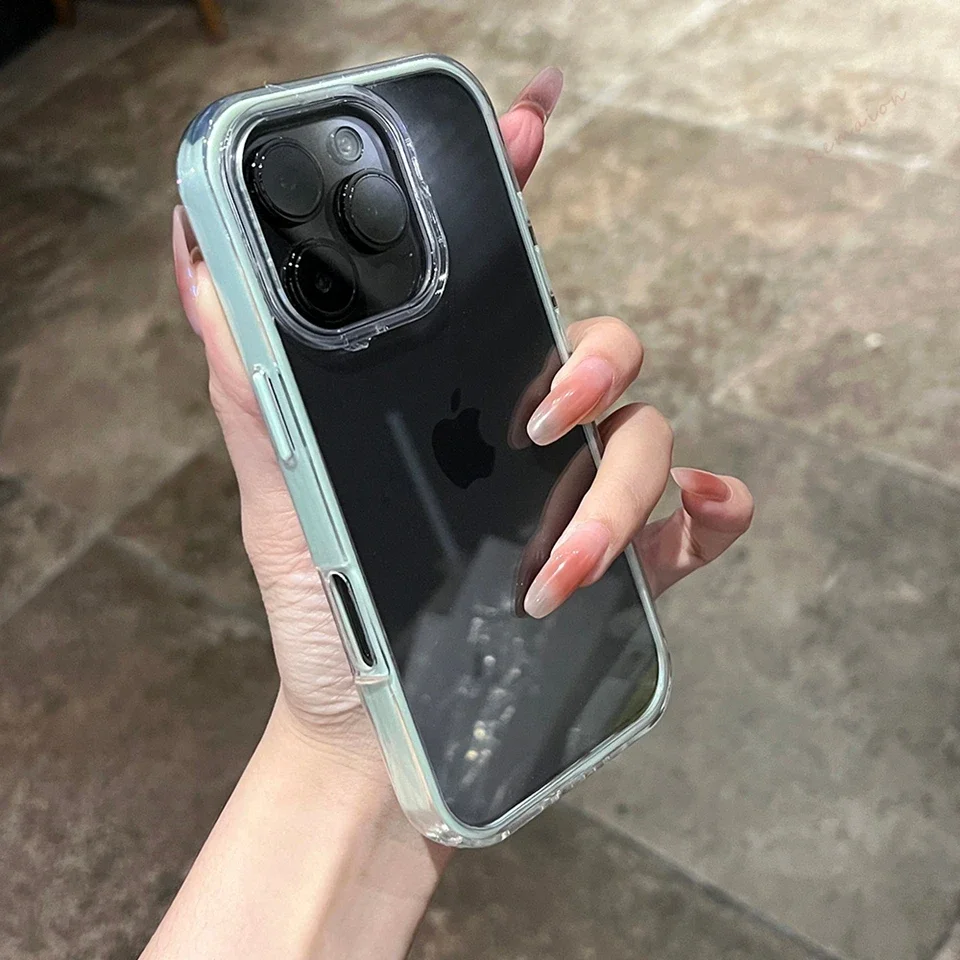 Magnetic Transparent Shockproof Wrist Strap Phone Case with Magsafe Charging Compatibility