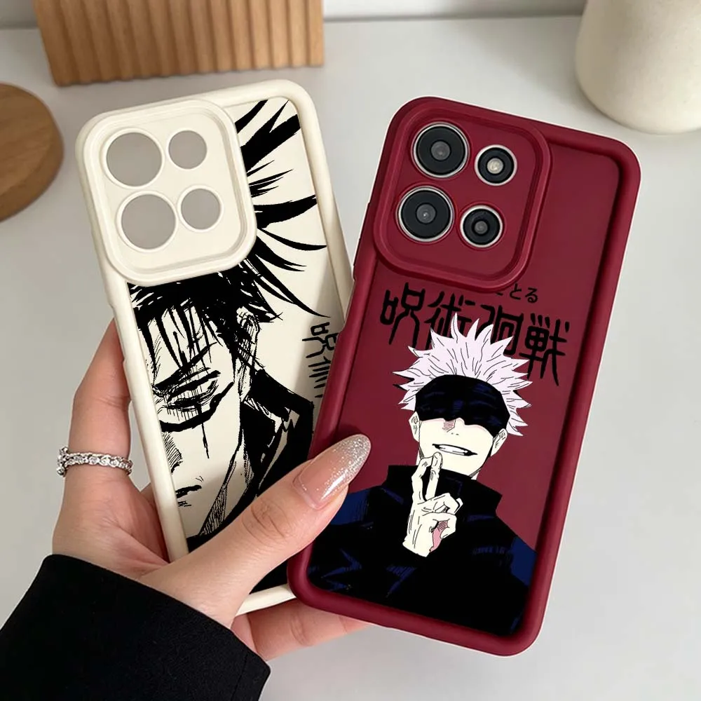 Luxury Jujutsu Kaisen Silicone Phone Case with Fusion Eye Design