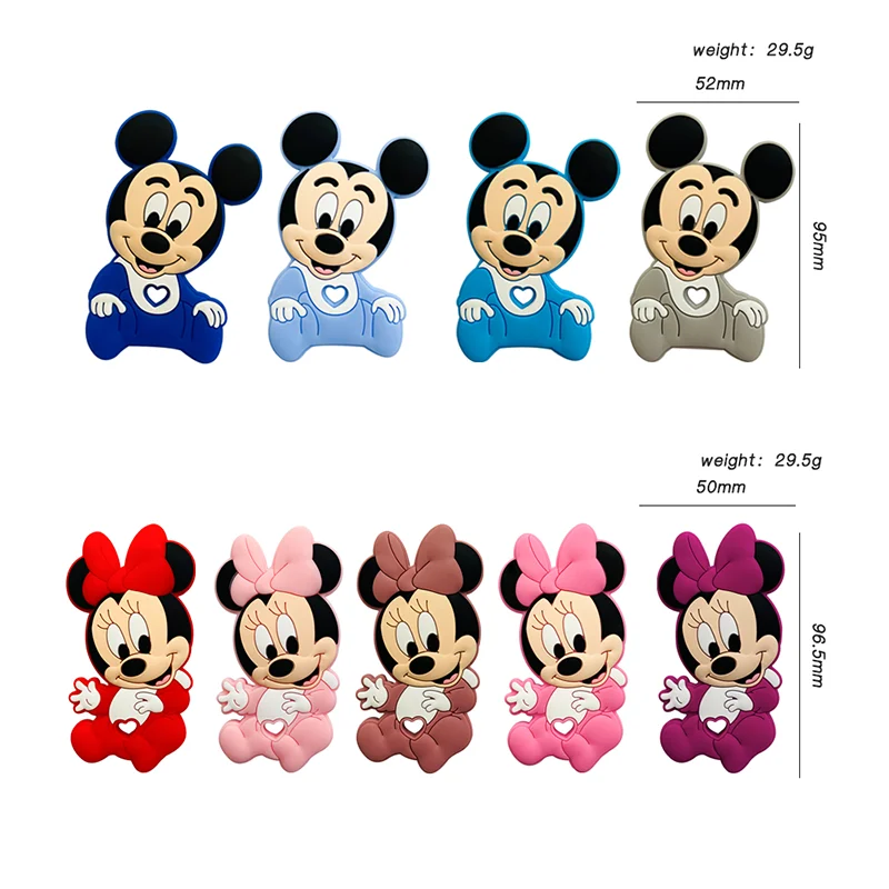 Silicone Mickey Mouse pacifier clip baby toy pacifier clip baby suitable for newborn babies 5/10pcs pacifier clip pacifier accessories teether clip