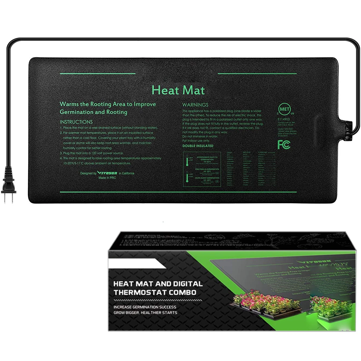 Waterproof Seedling Heat Mat Plant Seed Germination Propagation Clone Seed Starting Planter Warm