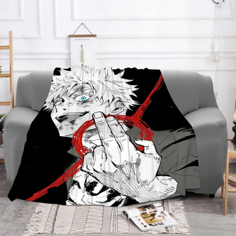 

Flannel Blanket Sofa Winter Jujutsu Kaisen Machine Washable Fluffy Soft Blankets for Beds Furry Throw Bed & Throws Baby Fleece