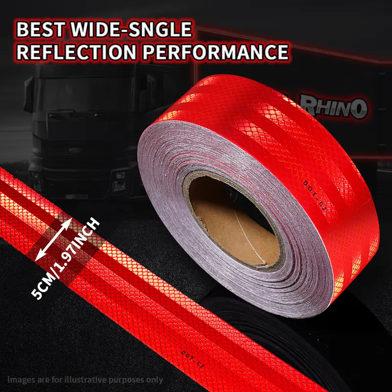 Car Truck Reflective Safety Tape Warning Night Light Waterproof Trailer Reflector Sticker For Car Truck Warning Safety - Image 7