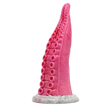 Luminous Tentacle Dildo Silicone Octopus Monster Anal Plug Dragon Dildo with Strong Suction Cup Adult Sex Toy Glow in The Dark 5
