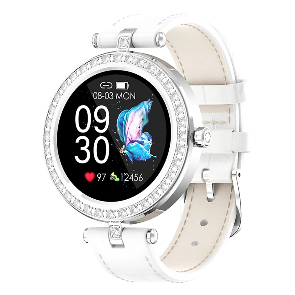 Reloj inteligente S28 mujer, dispositivo con Monitor de ritmo cardíaco y presión arterial en tiempo Real, rastreador de Fitness, para Android e IOS, color blanco|Relojes inteligentes| - AliExpress