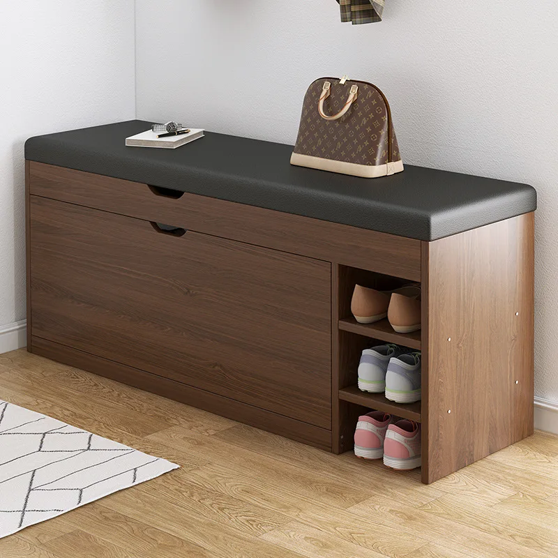 

Women Shoes Cabinet Change Shoe Stool Door Sitting Stool One Can Sit-type Shoe Rack Small Stool Soft Bag Home Wearing Shoe Stool